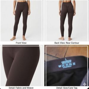 Scrunch Butt Brown Seamless Leggings L Sculpt Booty Lift Gym Viral OQQ Vibes